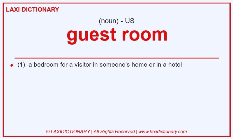 Definition guest room in American English