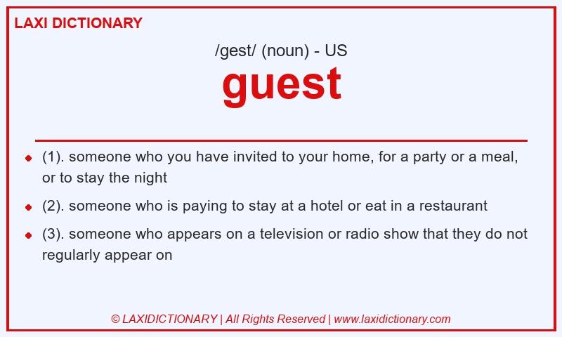 Definition guest in American English