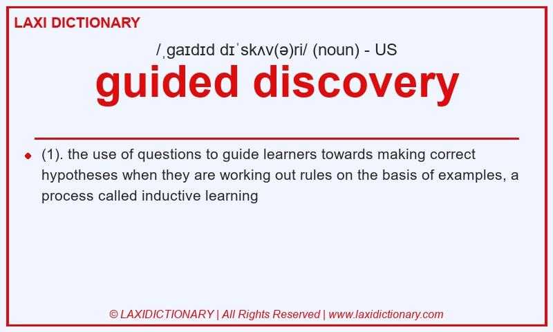 Definition guided discovery in American English