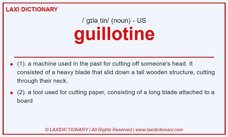 Definition guillotine in American English