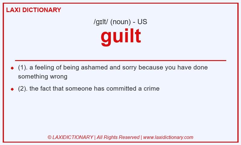 Definition guilt in American English