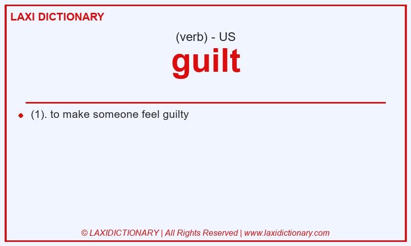 Definition guilt in American English