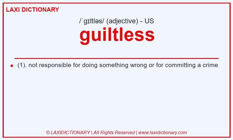 Definition guiltless in American English