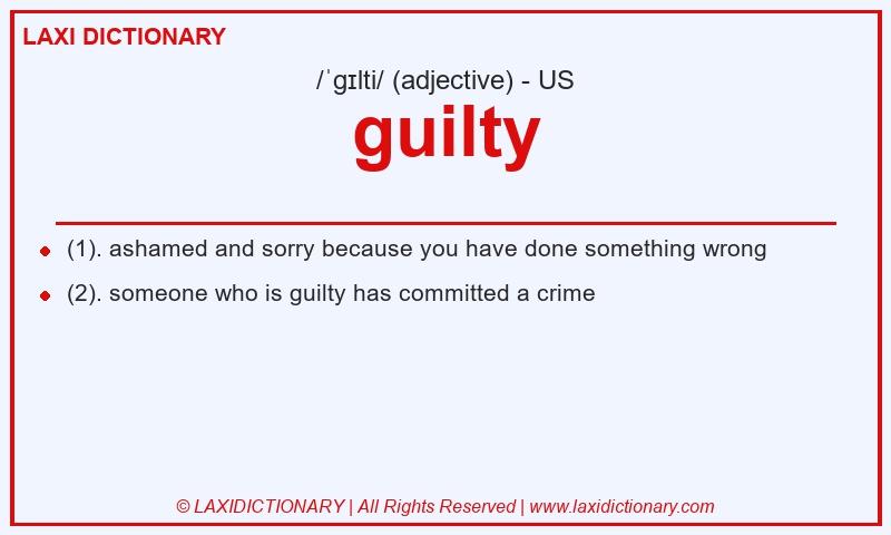 Definition guilty in American English