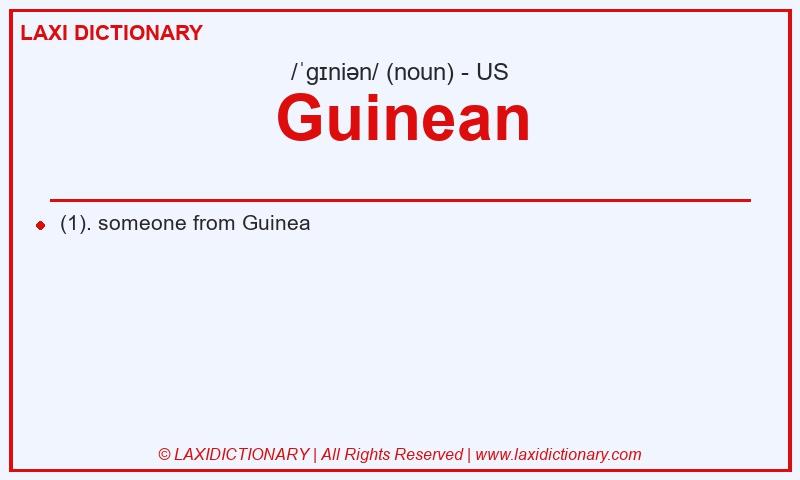 Definition Guinean in American English