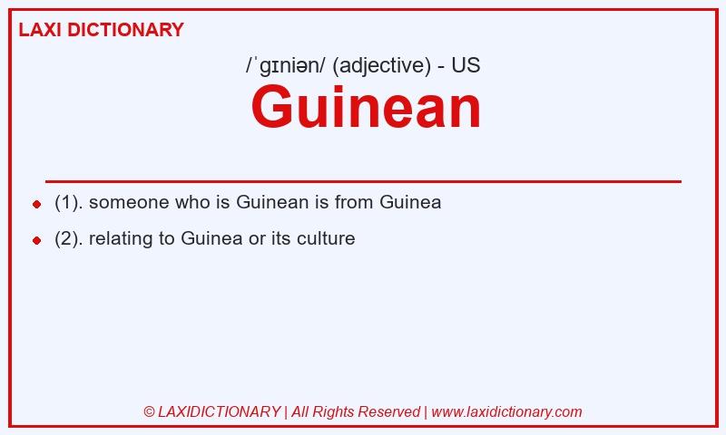 Definition Guinean in American English