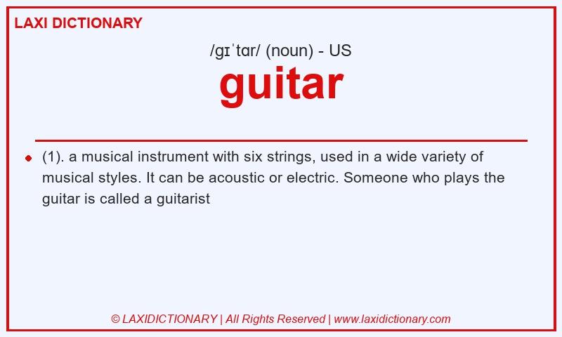 Definition guitar in American English