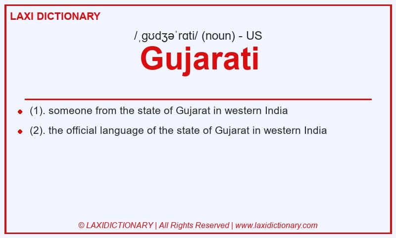 Definition Gujarati in American English