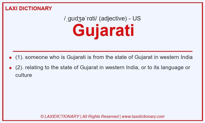Definition Gujarati in American English
