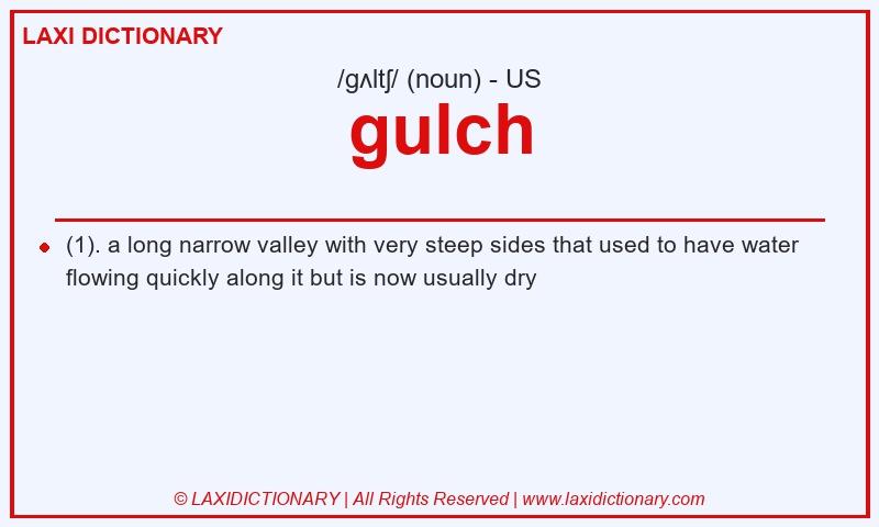 Definition gulch in American English
