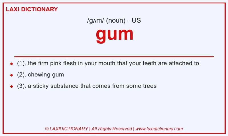 Definition gum in American English