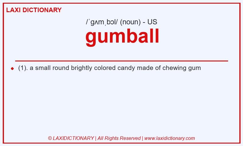 Definition gumball in American English
