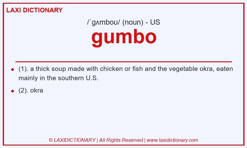Definition gumbo in American English