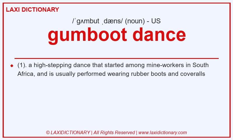 Definition gumboot dance in American English