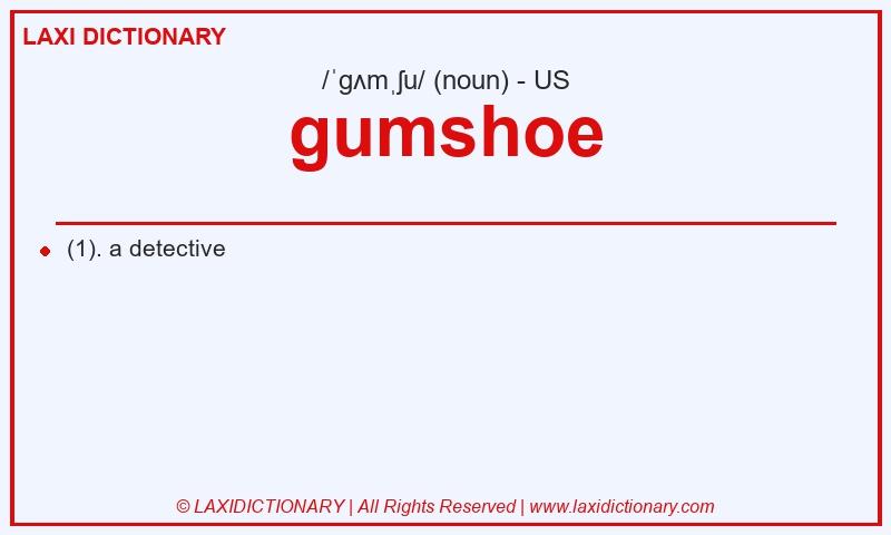 Definition gumshoe in American English