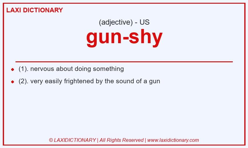 Definition gun-shy in American English