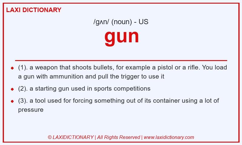 Definition gun in American English