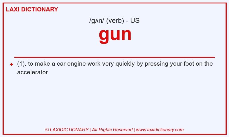 Definition gun in American English