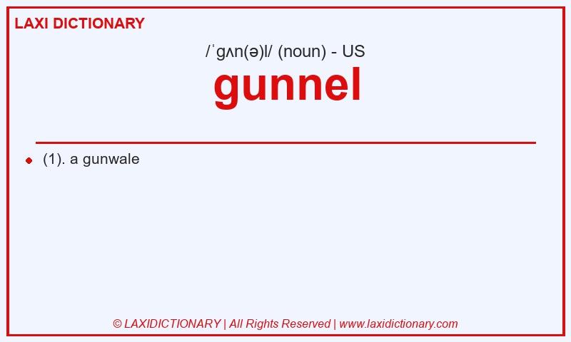 Definition gunnel in American English