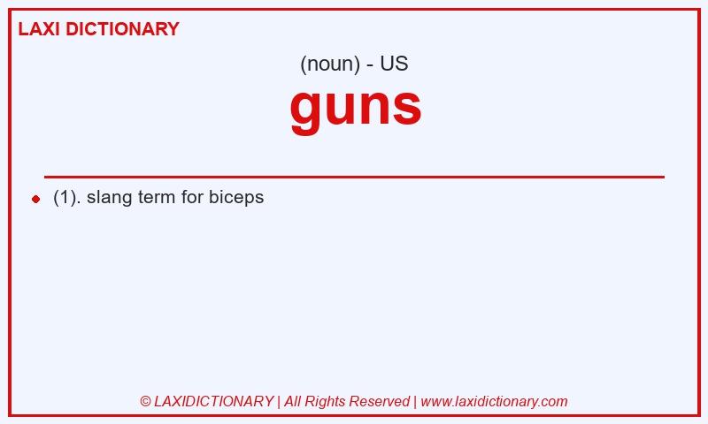 Definition guns in American English