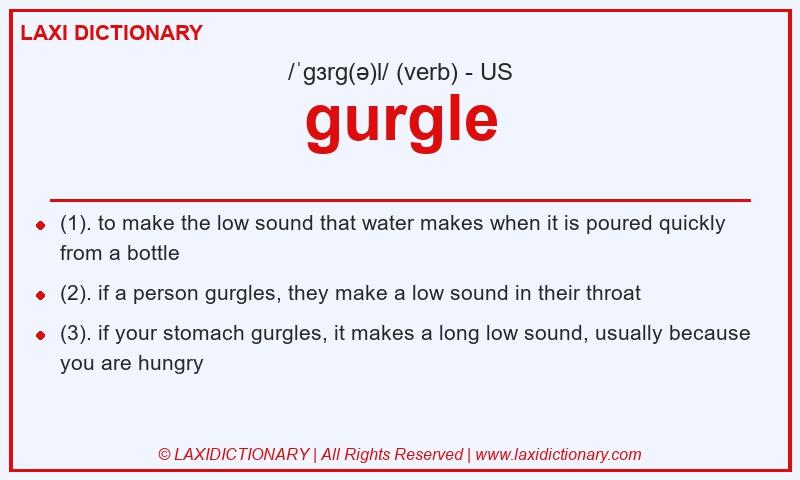 Definition gurgle in American English