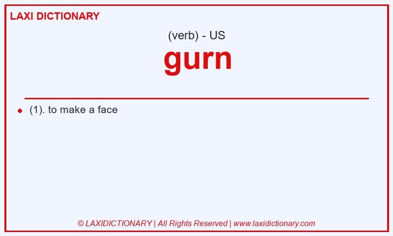 Definition gurn in American English