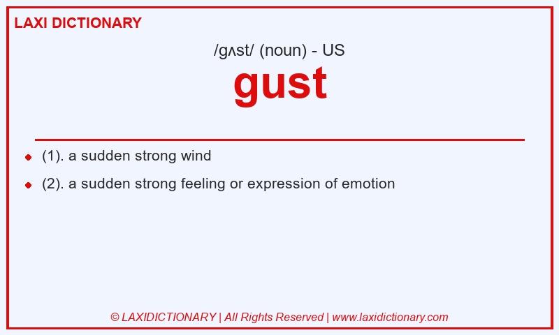 Definition gust in American English