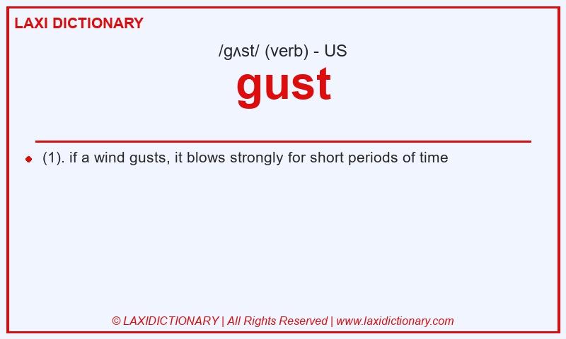 Definition gust in American English
