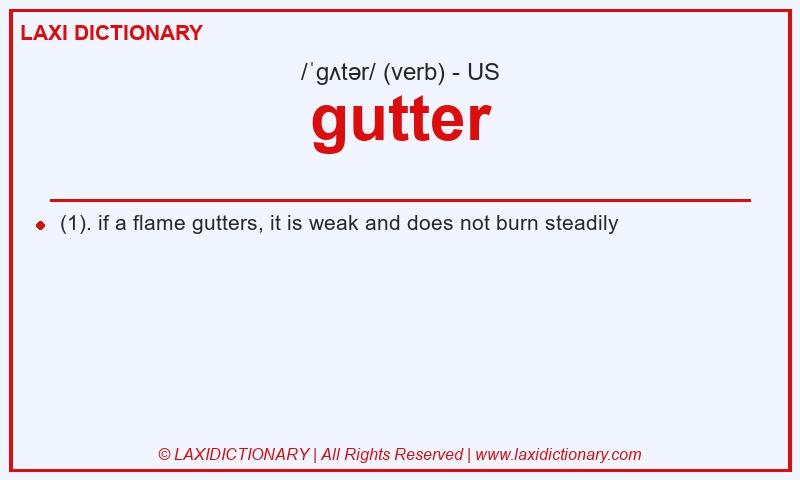 Definition gutter in American English