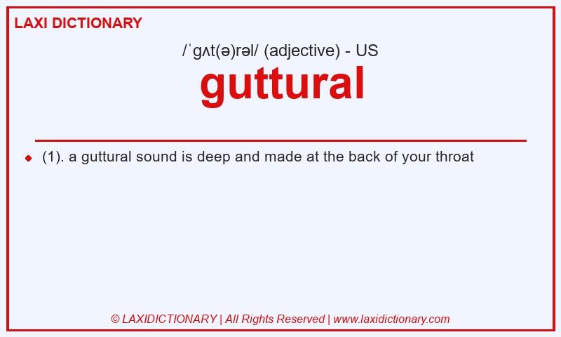 Definition guttural in American English