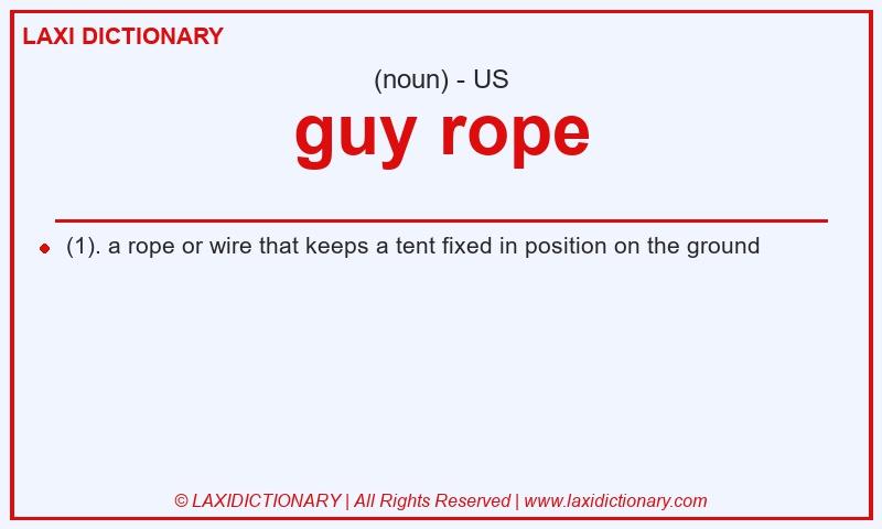 Definition guy rope in American English