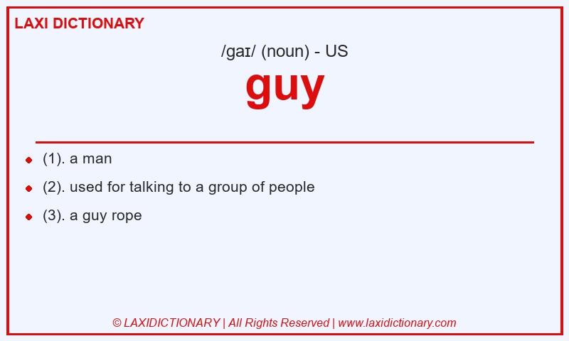 Definition guy in American English