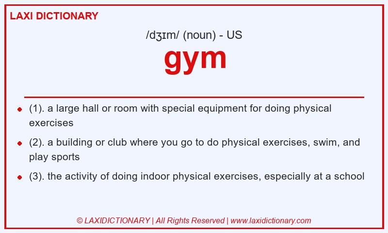 Definition gym in American English
