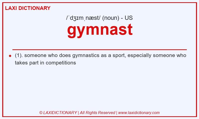 Definition gymnast in American English