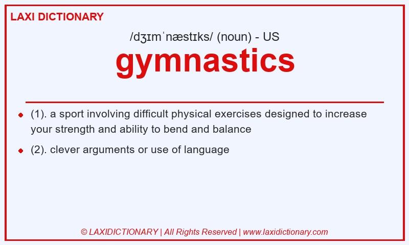 Definition gymnastics in American English
