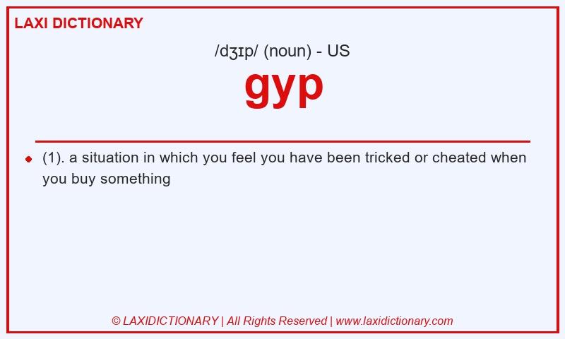 Definition gyp in American English