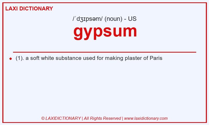 Definition gypsum in American English