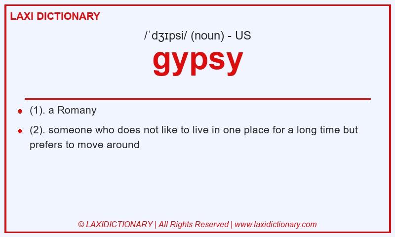 Definition gypsy in American English
