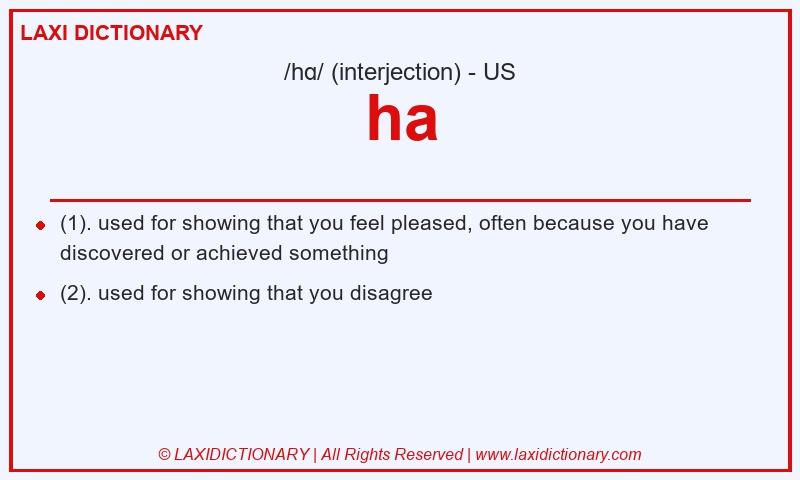 Definition ha in American English