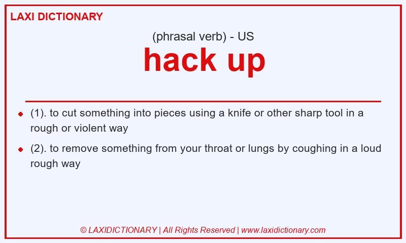 Definition hack up in American English