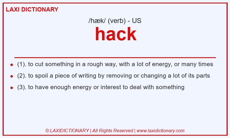 Definition hack in American English