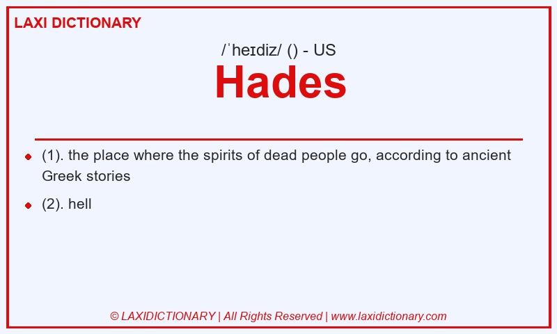 Definition Hades in American English
