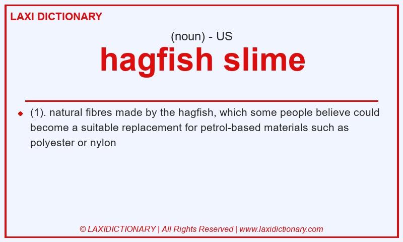 Definition hagfish slime in American English