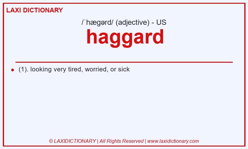 Definition haggard in American English