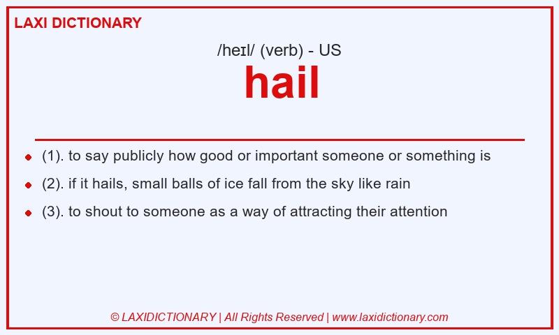 Definition hail in American English