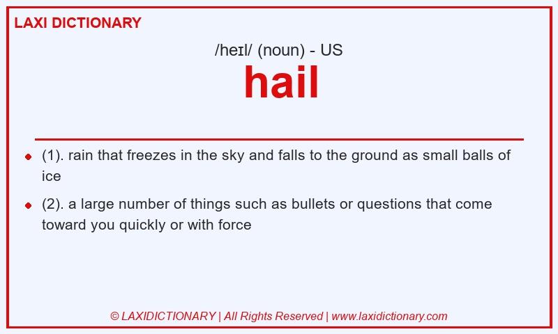 Definition hail in American English