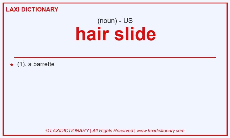 Definition hair slide in American English