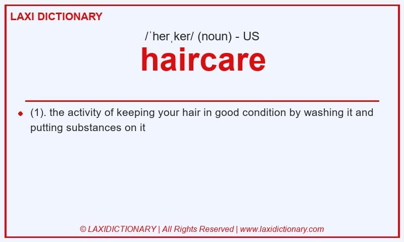 Definition haircare in American English