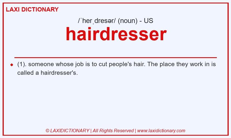 Definition hairdresser in American English