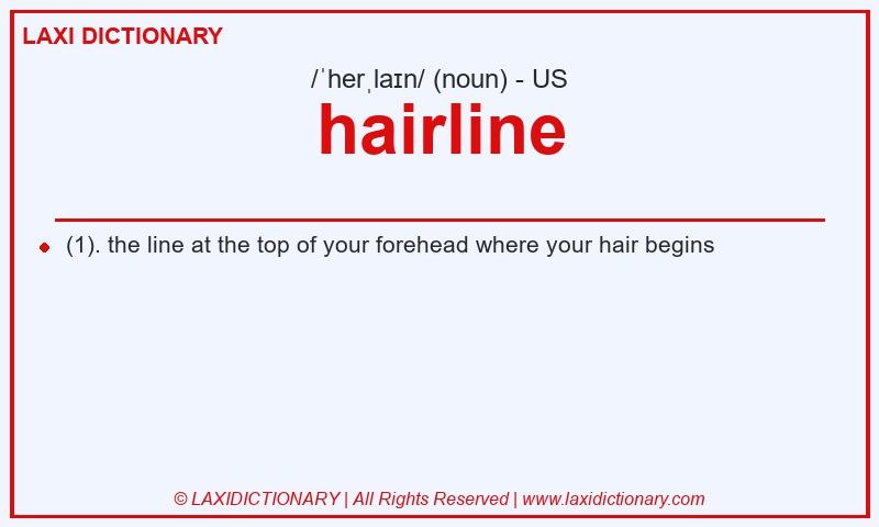 Definition hairline in American English